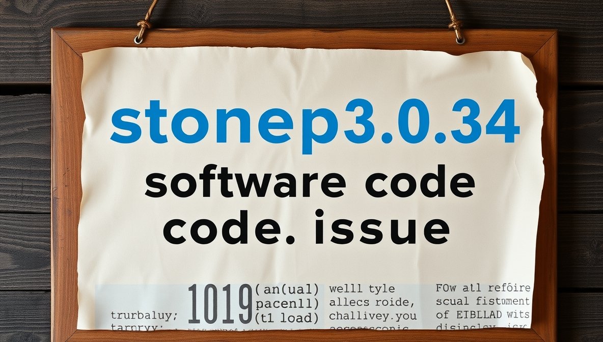 Stonecap3.0.34 Software Code Issue: Troubleshooting and Fix Guide