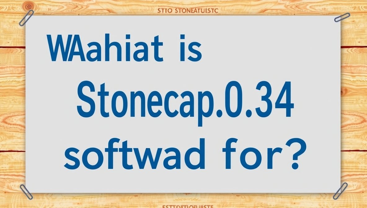 What is Stonecap3.0.34 Software Used For: Features, Benefits, and Applications